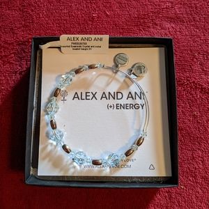Alex and Ani Swarovski crystal and metal bangle